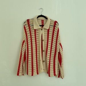 open knit slouchy cardigan
